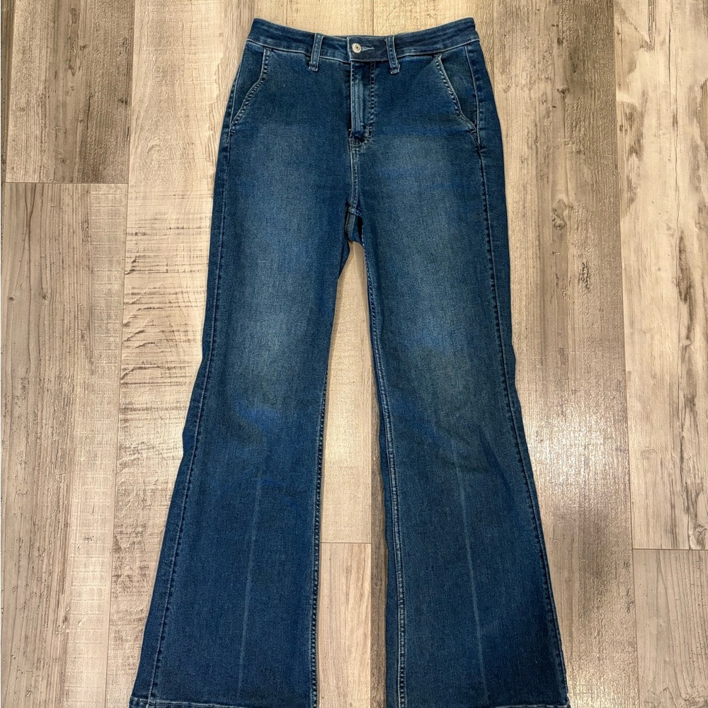 Old Navy extra high rise flare trouser jeans